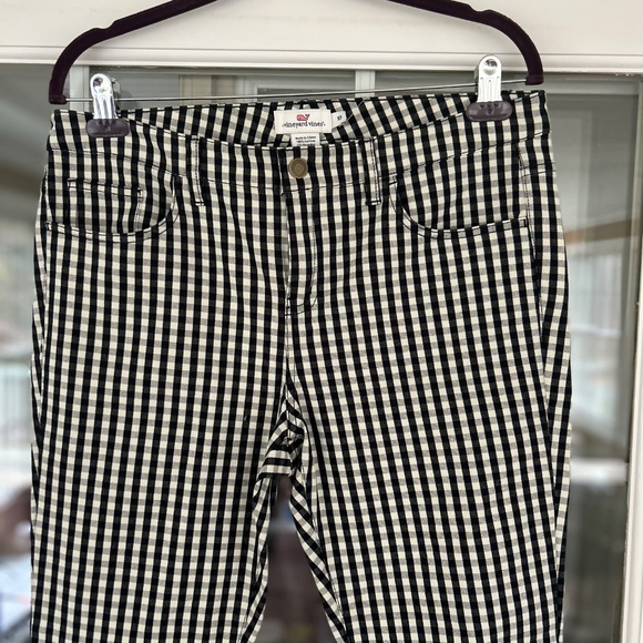 NWT Vineyard Vines Jet Black Gingham 5 pocket pants sz 10 - Picture 4 of 9